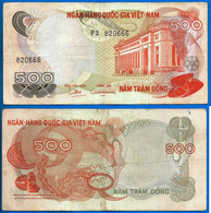Vietnam Sud 500 Dong 1970 Serie P2 Que Prix + Port Asie Asia Dongs Paypal Bitcoin OK - Viêt-Nam