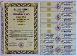 GAZ DE FRANCE - Obligation 500 F Bon Etat (voir Scan) - G - I