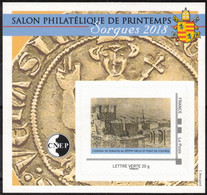 FRANCE CNEP 77 2018 - Salon Philatélique De Printemps  - Château De Sorgues Au XIV ème Siècle Et Pont De L'ouvèze - CNEP