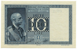 10 LIRE BIGLIETTO DI STATO VITTORIO EMANUELE III FASCIO 1939 XVIII QFDS - Regno D'Italia – Autres