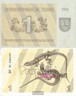 Lithuania Pick-number: 32b Uncirculated 1991 1 Talonas - Lithuania
