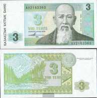 Kazakhstan Pick.number: 8a Uncirculated 1993 3 Tengé - Kazakistan