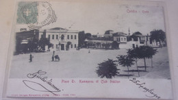 GRECE Candia.Crete.Greece.Cretan PLACE KAMMARES ET CLUB IRAKLION  1902 TIMBREE STAMPS - Greece