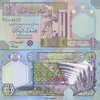 Libyen Pick-Nr: 63 Bankfrisch 2002 1/2 Dinar - Libië
