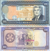 Turkmenistan Pick-Nr: 6b Bankfrisch 1995 100 Manat - Turkménistan