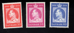 1563692806 1959 SCOTT 366 368 (XX) POSTFRIS MINT NEVER HINGED -  KING FREDERIK'S 60TH BIRTHDAY - Unused Stamps