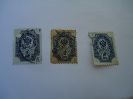 RUSSIA  EMPIRE  USED   STAMPS    3   WITH  POSTMARK - Andere & Zonder Classificatie