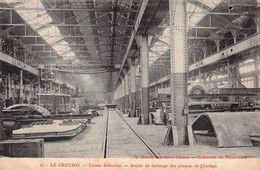 CPA - 71 - LE CREUSOT - Usine Schneider - Atelier De Finissage Des Plaques De Blindage - Le Creusot