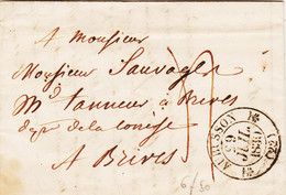 France , De Aubusson  22 , Type 12 En 1830 Pour Brive   Avec Texte  Tb - Autres