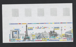 FRANCE - N°2579 / 2583  2F20 MONUMENTS DE PARIS - BANDE NON DENTELEE - NEUVE SANS CHARNIERE - 1981-1990