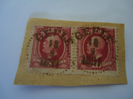 SWEDEN  USED   PAIR  STAMPS   1872--1910  KINGS  WITH  POSTMARK GEPLE   1891 - Sonstige & Ohne Zuordnung