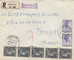 LETTRE. LUXEMBOURG. 1963. RECOMMANDE DUDELANGE. 10fr. POUR PARIS  / 2 - Storia Postale