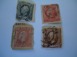 SWEDEN  USED    STAMPS   1872--1910  KINGS  WITH  POSTMARK 1 - Autres & Non Classés