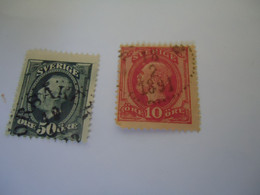 SWEDEN  USED    STAMPS   1872--1910  KINGS  WITH  POSTMARK - Other & Unclassified