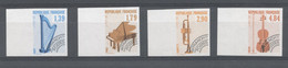 FRANCE - PREOS N° 202 / 205 INSTRUMENTS DE MUSIQUE - SERIE NON DENTELEE - NEUVE SANS CHARNIERE - 1981-1990