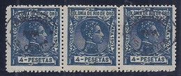 ESPAÑA/RIO DE ORO 1911/13 - Edifil #14 - MNH ** - No Catalogado, Con Sobrecarga Del #63 Y Falta En El Sello Del Medio - Rio De Oro