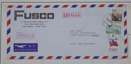 BA4 CHINA TAIWAN BELLE  LETTRE  EXPRESS 1980 TAIPEI  A MARSEILLE FRANCE  ++++AFFRANC. PLAISANT - Storia Postale