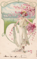 Style Art Nouveau -  Jeune Femme  - Guirlande Fleurs - 1903 - Mujeres