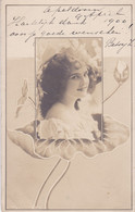 CPA 1900 - Style Art Novuveau - Portrait Jeune Femme Dans Un Cadre - 1900-1949