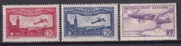 1930/1934 - POSTE AERIENNE - YVERT N° 5/7 * MLH - COTE = 77 EUR. - 1927-1959 Nuovi