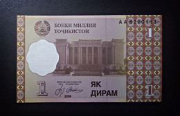 A4 TADJIKISTAN  BILLETS DU MONDE WORLD BANKNOTES  1 DIRAM 1999 - Tajikistan