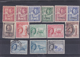 SOMALILAND :  Lot De 14 Timbres Oblitérés - Somaliland (Protectorate ...-1959)