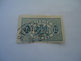 SWEDEN  USED OFFICIAL   STAMPS   12  ORE 1874   WITH  POSTMARK - Autres & Non Classés