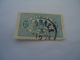 SWEDEN  USED OFFICIAL   STAMPS   12  ORE 1874   WITH  POSTMARK - Autres & Non Classés