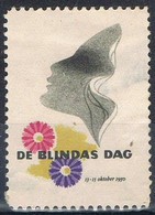 Viñeta Label  DANMARK (Dinamarca) , Das Blindas Dag, Dia De Los Ciegos, Beneficencia * - Errors, Freaks & Oddities (EFO)