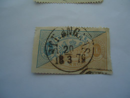 SWEDEN  USED OFFICIAL   STAMPS  1 KR  1874   WITH  POSTMARK - Otros & Sin Clasificación