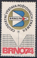 Viñeta Label  BRNO (Cheoslovaquia) 1974, Philatelie Brno 74 * - Plaatfouten En Curiosa