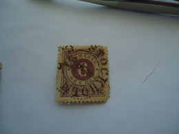 SWEDEN  USED   STAMPS  1872   6  ORE    WITH  POSTMARK STOCKHOLM 1891 - Andere & Zonder Classificatie