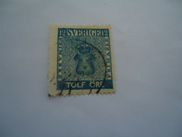 SWEDEN  USED   STAMPS  12 TOLF ORE   1858    WITH  POSTMARK - Otros & Sin Clasificación