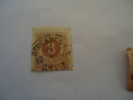 SWEDEN  USED   STAMPS  1872  3 ORE    WITH  POSTMARK - Andere & Zonder Classificatie