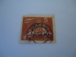 SWEDEN  USED    STAMPS UPU    1924 WITH  POSTMARK GAFLE   1924 - Autres & Non Classés