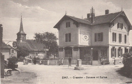 2347 - CRASSIER - LE POSTE DE DOUANE ET L'EGLISE - BELLE CARTE ANIMEE - - Crassier