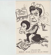 REAGAN - Caricature - 4 Novembre 1980 - Reagan Décroche Le Premier Rôle ... Aux élections - Presidents
