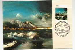 Paysage De L'Antarctique, Peinture Par Sidney Nolan. Carte-Maximum  Kingston. Tasmania - Autres & Non Classés