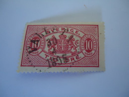 SWEDEN  USED    STAMPS OFFICIAL  1874 WITH  POSTMARK - Autres & Non Classés