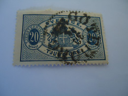 SWEDEN  USED    STAMPS OFFICIAL  1874 WITH  POSTMARK - Autres & Non Classés