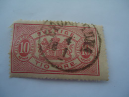 SWEDEN  USED    STAMPS OFFICIAL  1874 WITH  POSTMARK - Autres & Non Classés