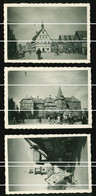 3x Orig. Foto 1951 Lauf Pegnitz, Blick Auf Den Ort, Geschäfte, Oldtimer, Markt - Lauf