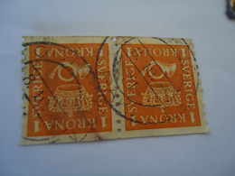 SWEDEN  USED     STAMPS  PAIR   WITH  POSTMARK - Altri & Non Classificati