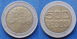 COLOMBIA - 500 Pesos 1995 "guacari Tree" KM# 286 Republic - Edelweiss Coins - Colombia