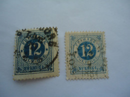 SWEDEN  USED     STAMPS   1872   WITH  POSTMARK  DIFFERED COLOUR - Sonstige & Ohne Zuordnung