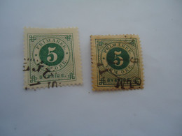SWEDEN  USED     STAMPS   1872   WITH  POSTMARK  DIFFERENT COLOUR - Otros & Sin Clasificación