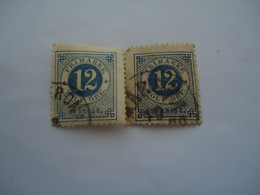 SWEDEN  USED     STAMPS   1872   WITH  POSTMARK  DIFFERENT COLOUR - Autres & Non Classés