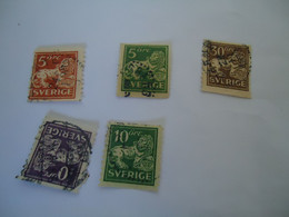 SWEDEN  USED     STAMPS   LIONS - Autres & Non Classés