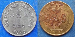 NEPAL - 2 Paisa VS 2018 (1961 AD) KM# 751 Mahendra Bir Bikram (1955-1972 ) - Edelweiss Coins - Népal