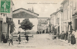 82 - TARN ET GARONNE - LAFRANÇAISE - Rue Louis Pernon Et Promenade - Animation - Superbe -10036 - Lafrancaise